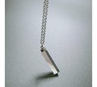 XUNXI Fashion Necklace, Triangular Prism Crystal Suncatcher Pendant Optical Glass Rainbow Maker Pendant Silver