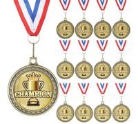 XunYee 12 Sets Champion Awards Medals for Football Baseball Soccer Basketball Softball Player Team MVP Champion Gift with Neck Ribbons