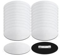 XunYee 20 Pcs Blank Name Tags Pins 1.5 x 3 Inch Plastic Oval Name Badge Holder with Clips DIY Engraved Custom ID Badge for Teacher Employee Office Workers (Brushed Silver)