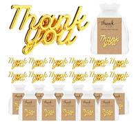 XunYee 25 Sets Thank You Gifts Employee of The Month Lapel Pin Bulk Gold Thank You Pin Volunteer Recognition Appreciation Gift Badge with 25 Appreciation Card 25 Organza Bag for Teacher Staff Coworker