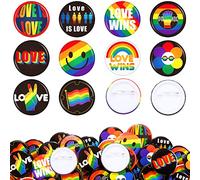 XunYee Pride Pins, 200pcs Plastic Rainbow Pins LGBT Brooch for Hat Shirt Clothing Bag Decoration, 10 Styles
