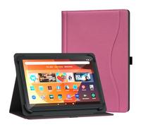 XunyLyee Universal 10.1 inch Tablet Case for Doogee Tab A9+ 10 11 inch Tablet Case, Multi-Angle Viewing Stand Cover with Pocket for 9.6-11 Inch Android Tablet, Pink