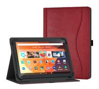 XunyLyee Universal 10.1 inch Tablet Case for Doogee Tab A9+ 10 11 inch Tablet Case, Multi-Angle Viewing Stand Cover with Pocket for 9.6-11 Inch Android Tablet, Red