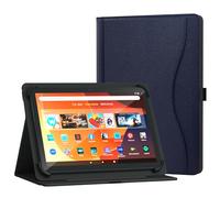 XunyLyee Universal 10 10.1 inch Tablet Case for Android 16 15 Tablet 11 inch Case, Multi-Angle Viewing Stand Cover with Pocket for 9.6-11 Inch Tablet, Dark Blue