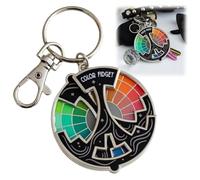Xunzhi Color Fidget Enamel Pin,Funny Color Wheel Enamel Pins,Emotion Pin Badges,Co/lor Fidget Wheel,P/in Badge Backs,Colo/r Fidg/et Interactive Spinner Ena/mel P/in,Anxiety Relief Badge,Keyring
