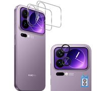 Xunzii 2 Pieces Back Tempered Glass for Xiaomi 17 Pro with 1 Piece Lens Protector Film Camera, 9H Hardness Anti Scratch Protective Glass, HD Bubble Free Glass Screen Protector