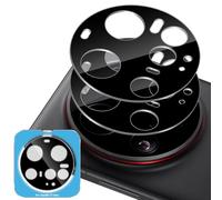 Xunzii Pack of 2 Camera Protectors for Xiaomi 15 Ultra 5G for Tempered Glass - [Black], 9H Hardness Anti-Scratch Camera Protective Film with Positioning Aid for Installation, Anti-Dust HD Rear Camera