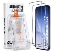 Xunzii Pack of 2 Screen Protectors for OPPO Reno 15F 15F/15 FS 15FS for | Car installation: screen protector, 9H hardness, anti-scratch protective glass, HD clear armoured protection glass