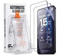 Xunzii Pack of 2 Screen Protectors for Xiaomi Redmi Note 15 Pro 5G for Tempered Glass, [Car Installation] Screen Protector, 9H Hardness Anti-Scratch Protective Glass, HD Tempered Glass Protection