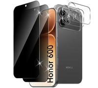Xunzii Privacy Screen Protector for Honor 600 5G for Tempered Glass with HD Camera Protection [2+2 Pieces], 9H Hardness Privacy Film, Anti-Spy Tempered Glass Protection, Bubble-Free Privacy Protective