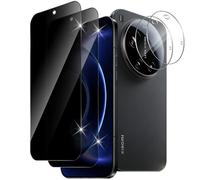 Xunzii Privacy Screen Protector for Xiaomi Mi 17 Ultra 5G for Tempered Glass with HD Camera Protection [2 + 2 Pieces], 9H Hardness Privacy Film, Bubble-Free Privacy Protective Glass, Anti-Spy Tempered