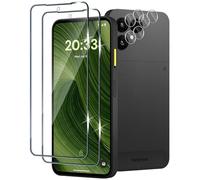 Xunzii Screen Protector for Fairphone 6 5G for Tempered Glass, Pack of 2 Screen Protectors and 2 Pieces Camera Protection, 9H Hardness Anti-Scratch Protective Glass, HD Clear Tempered Glass Protection