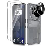 Xunzii Screen Protector for Nothing Phone 3A Pro 5G for Tempered Glass with Camera Protection [2+2 Pieces], 0.33 mm Ultra Clear Film, 9H Hardness Screen Protector, Anti-Bubble Tempered Glass Film