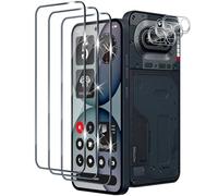 Xunzii Screen Protector for Nothing Phone 4A for Tempered Glass, Pack of 3 Screen Protectors and 3 Pieces Camera Protection, 9H Hardness Anti-Scratch Protective Glass, HD Clear Tempered Glass