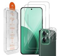 Xunzii Screen Protector for Oppo Reno 14F/14 FS/14 F S, [Self-aligning] 2 Pieces Tempered Glass and 2 Pieces Camera Lens Protector, 9H Hardness Sensitivity Scratch Resistant Tempered Glass
