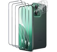 Xunzii Screen Protector for OPPO Reno 14F for Tempered Glass with Camera Protection [3 + 3 Pieces], 0.33 mm Ultra Clear Protective Glass Film, 9H Hardness Screen Protector, Anti-Scratch Tempered Glass