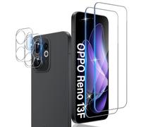 Xunzii Tempered Glass Film for Oppo Reno 13F/13F/Reno 13 FS 5G/4G with Camera Lens Protection, 0.33 mm Ultra Clear [9H Hardness Anti-Scratch] Screen Protector Film