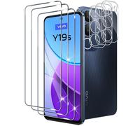 Xunzii Tempered Glass Film for Vivo Y19S, with HD Camera Lens Protection, [9H Hardness Anti-Scratch] Glass Screen Protector Film [3 Pieces + 3 Pieces]