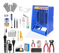 XUORUCYOS 30pcs Heavy Duty Stained Glass Kit,Stained Glass Kits for Adults,Stain Glass Kits for Beginners for Adults Statues,with 80w Soldering Iron Kit,Solder Fume Extractor,Etcartifact.