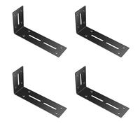 Xuoxeji Adjustable L Corner Braces, Black Slotted Adjustable L Corner Braces, 90 Degree Angle Corner Brace for Wood Shelves Cabinet Furniture Shelf Right Angle Brackets 4 Pieces (Large)