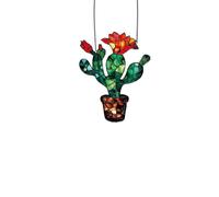 Xuoxeji Cactus of The Valley Acrylic Window Hanging, Cactus Pot Plant Acrylic Window Panels, Stained Acrylic Cactus, Cactus Flowers for Window Living Room Wall Home Decor (Cactus)