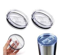 XUPHINX 2PCS Replacement Cup Lid Splash Spill Lid Reusable Brief Cup Lid Eco-friendly Tumbler Travel Cup W/Slider Closure 20oz