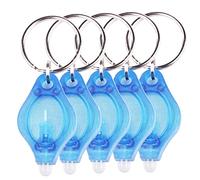 XUPHINX Mini Keychain Flashlight, 5pcs Portable LED Light, Super Bright Keychain Finger Lamp Pocket Torch, Pendant Key Ring Lamp for Dark Areas Camping/Hunting/Hiking, Blue