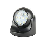 XUPHINX PIR Motion Sensor Night Light, 9LED Battery Operated, 360° Auto On/Off, 3 Modes, Wireless Security Light Lamp, for Home, Indoor,Outdoor, Driveway, Garden, Pathway (Black)