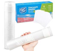 XupZip™ Vacuum Sealer Bags | 5 Bone Guards, Write On Panel With Extra Meter | 28cm x 6.5m | 2 x Heavy Duty Vacuum Sealer Rolls for Food | BPA-Free Heat Seal Bags for Slow Cooker | Thick Sous Vide Bags