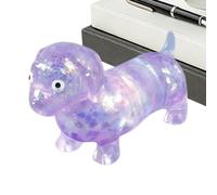 XUQEAYWD 2PCS Glitter Dachshund Squishys, 6x2x2cm Silicone Sausage Dog Fidget Toy, Dachshund Stress Fidget Toy Squishys, Soft Antistress Sensory Flexible Calming Toys For Kids Teens Young Adults
