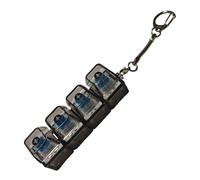 XUQEAYWD 2PCS Keyboard Stress Toy 7.5x2x3cm PC Keyboard Fidget Toy Light Up, 4 Buttons Finger Keyboards Fidget Toys, Clicker Keyboards Fidgets, Clicker Keychain For Students Office Coworkers