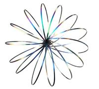 XUQEAYWD 2PCS Magics Flow Ring 13cm Metal 3d Flow Ring Spinner Rings Arm Toy, Geometric Magics Flows Rings, Educational Springs Toy, Hand Spinner, Sensory Interactive Toys