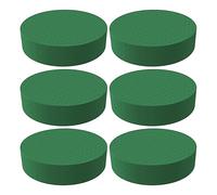 XUQEAYWD 6Pcs Wet Fresh Floral Foam Blocks, Cylinder Floral Foam, Round Green Flower Foam Blocks for Flower Arrangements, Wedding, Birthdays, Home, Party, Florist Supplies