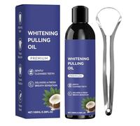 XUQEAYWD Coconuts Oil Pulling Mouthwash for Teeth Whitening & FreshBreath 100ml Oil Pulling for Teeth and Gums, Whitening Pullings Oils with Tongue Scraper, Oils Mouthwash Daily Swish Cleaner