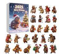 XUQEAYWD Countdown To Christmas | 2D Acrylic Capybara Decoration,Christmas Countdown Decor 24 Days | for Seasonal Holiday Thanksgiving Easter Home Kids Teens Adults