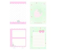 XUQEAYWD Cute Binder - M5 6-Hole Transparent Cute Binder - School Note Supplies | for Journal School Office Home Study Work Business Travel Daily Monthly Filing Desk Purse Tote