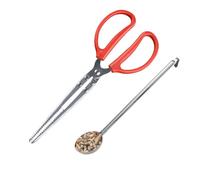 XUQEAYWD Fire Tongs, Long-Handled Granular Claw, Fireplace Log Tongs, for Outside Stove Cooking Camping Pizza Beach Serving