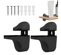 XUQEAYWD Glass Shelf Brackets | Wall Metal Glass Shelf Support - Holder Adjustable Support for Kitchen Bathroom Closet Home Wall Living Workplace Storage Bedroom Dorm