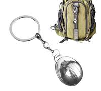 XUQEAYWD Mini Consideration Key Ring, Mini Helmets Keychain, Torch, Small Safety Building Sounds, Helmets for Children's Buildings, Birthday Party, silver, Siehe Beschreibung