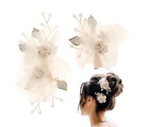 XUQEAYWD Pearl Clips for Hair - Elegant Hair Clip Aesthetic | Vintage Cute Design with Classic Beads for Teen Bridesmaid Formal Wedding Bridal Beach Girl