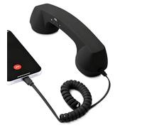 XUQEAYWD Retro Handset for Cell Phones, Retro Type-C Classic Comfortable Electronics Accessories, Old Telephone Receiver, for Offices Travel Calling Home Kitchen Bedside Bathroom Bed Desk Living Room