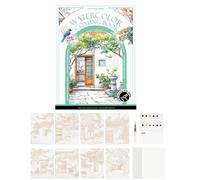 XUQEAYWD Watercolor Workbook,Portable Relaxing 3-Fold - Kids Watercolor Journal Coloring Book Kit | for Beginners Artists Home School Travel Relaxation Birthday Christmas