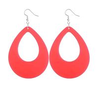 XuQiZZpp 1 Pair Aesthetic Neons Earrings Exaggerated Water Droplet Earrings Vintage Lightweight All-Matched Ear Hooks