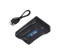 XuQiZZpp 1080P SCART To Multimedia Interfaces Converter Adapter Include USB Power Wire For Connecting Old Devices To Newer HDTVs Composite Conversion