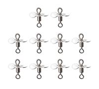 XuQiZZpp 10Pcs Stainless Spinnerbait Props Plug Casting Fly Propeller Spinnerbait Fishing Lures Topwater Fishing Lures