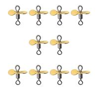 XuQiZZpp 10Pcs Stainless Spinnerbait Props Plug Casting Fly Propeller Spinnerbait Fishing Lures Topwater Fishing Lures