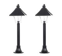 XuQiZZpp 2PCS Miniature Street Light Model for Creating Realistic 1/12 Scale Dollhouses Garden Pathway Decoration Scene Displayin