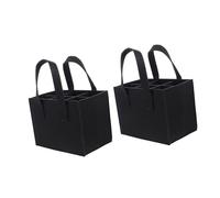 XuQiZZpp 2Pieces Reusable 6 Bottle Wine Bag Thick Felt Fabric with Internal Dividers for Secure Transporting Beer Champagne