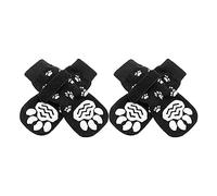 XuQiZZpp 4Pcs Dog Rain Snow Boots Waterproof Dogs Shoes Booties with Paw Patterns Skid-Proof Soles Outdoor Pet Shoes Dog Paw Protector