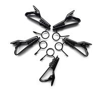 XuQiZZpp 5pcs Microphone Iron Clip Tie Clip Mic Lapel Collar Clips Microphone Accessories Lapel Tie Clamp Iron Portable Earphone Microphones Clips For T-shirt Collar